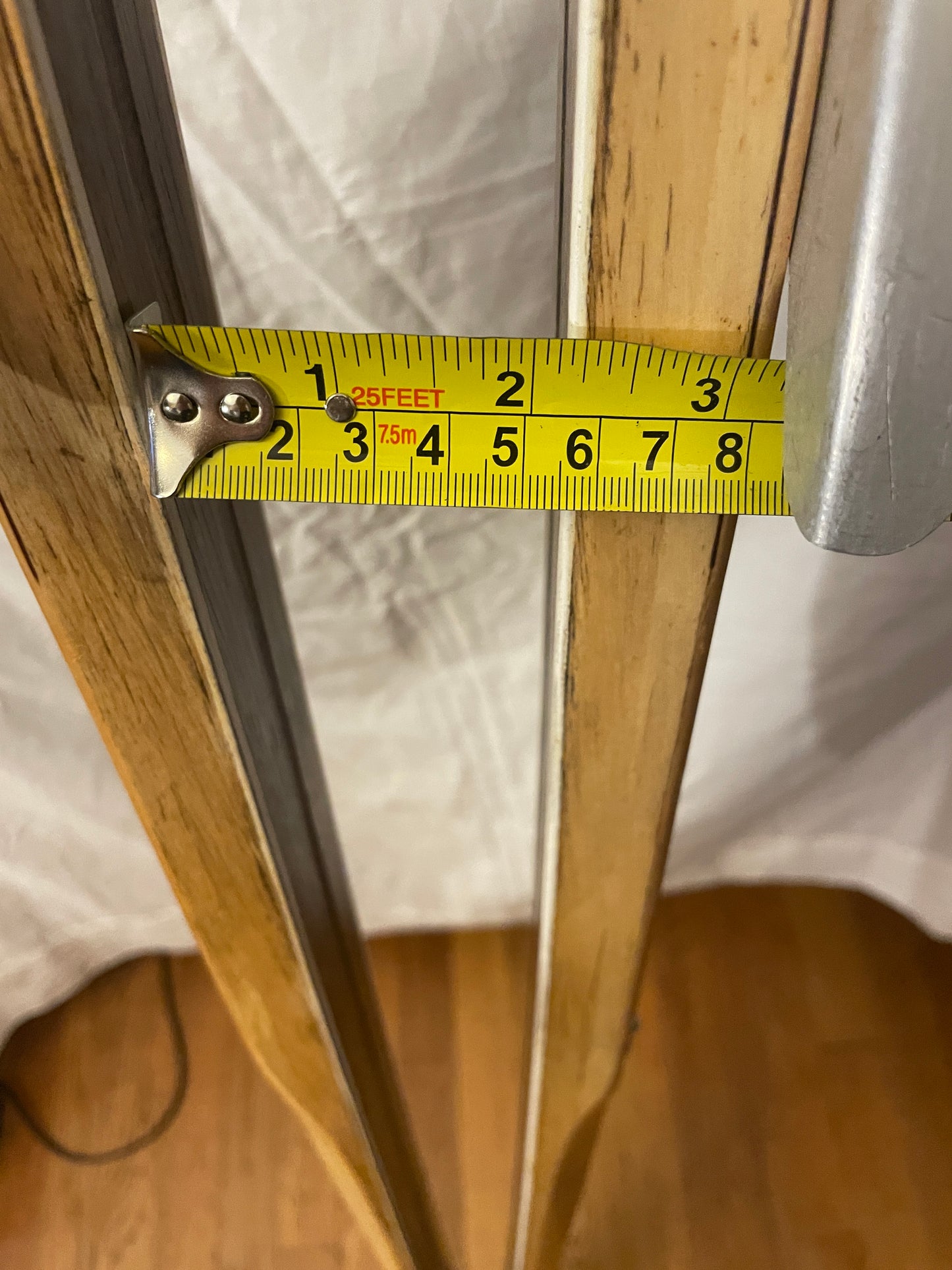 215cm Esko Järvinen Wood Cross-Country Racing Skis - Early 70s - Hickory Base/"Plastik" Edge!!!