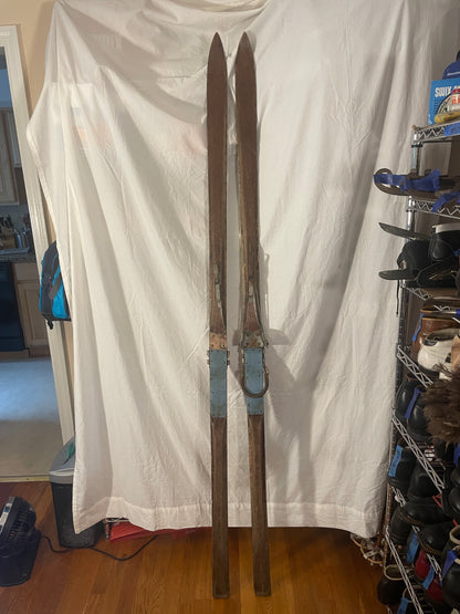 200cm Norwegian Metal-Edge Backcountry Skis - Sold by Sverre Østbye, Oslo NO.  Solid Wood!