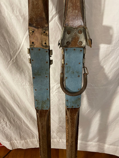 200cm Norwegian Metal-Edge Backcountry Skis - Sold by Sverre Østbye, Oslo NO.  Solid Wood!
