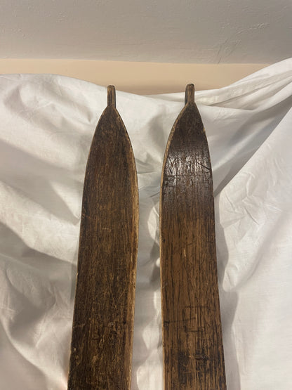 200cm Norwegian "Sukkerbit" Cross-Country Skis HAND MADE 1930s