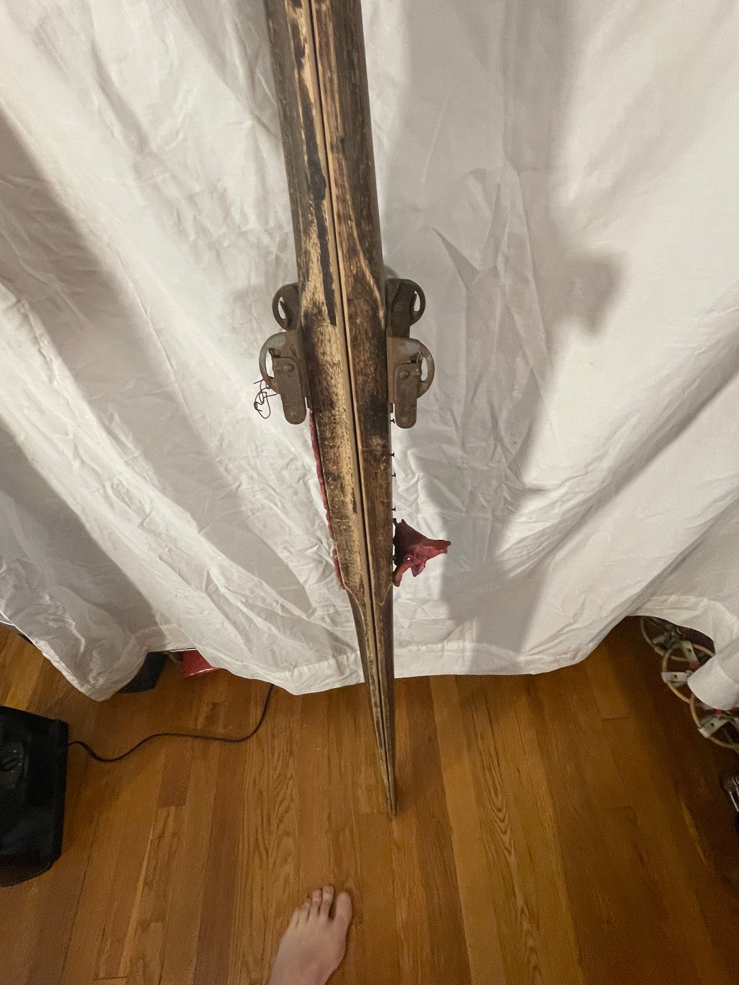 200cm Norwegian "Sukkerbit" Cross-Country Skis HAND MADE 1930s
