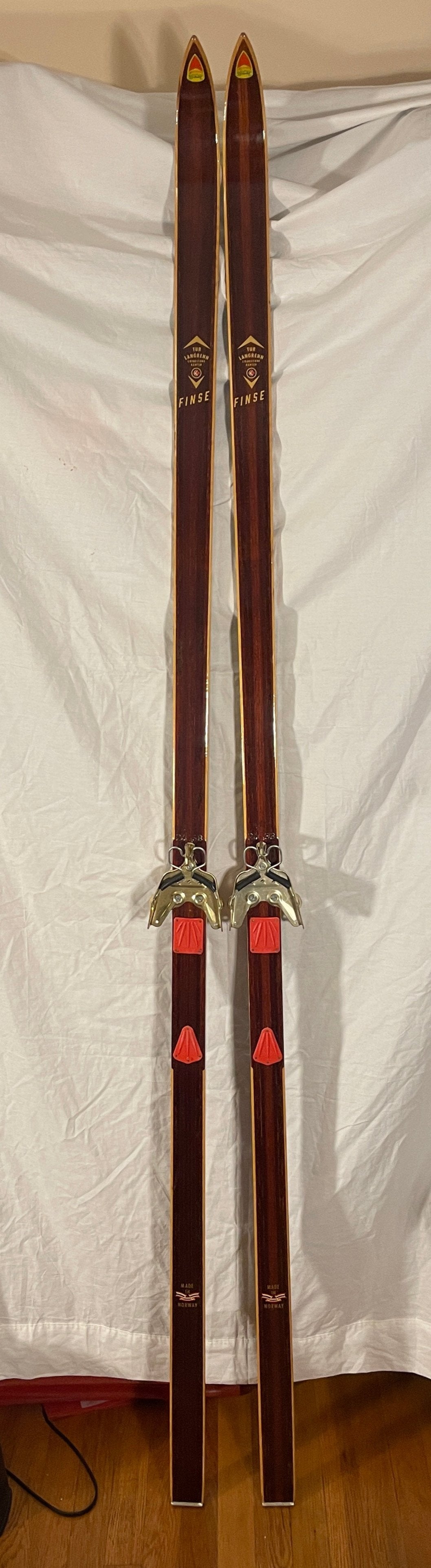 215cm Gresshoppa "Finse" Wood Cross-Country Skis - BEAUTIFUL condition - mid 1960s