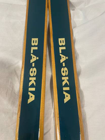 210cm Blå-Skia Wood "Tur-Langrenn" Light Touring Cross-Country Skis - Early 70s - TIMEPIECE!!!!