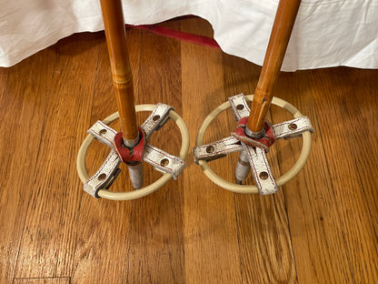 135cm Vintage Bamboo Cross-Country Ski Poles from NORWAY NORWAY NORWAY – Skifabrikk