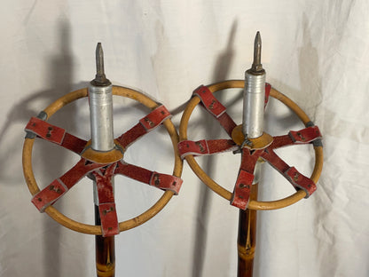140cm "Korpela" Bamboo Cross-Country Ski Poles - FINLAND SUOMI FINLAND - 1960s