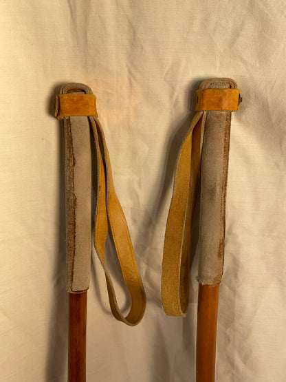 140cm Karhu Bamboo Cross-Country Ski Poles from FINLAND - 1960s