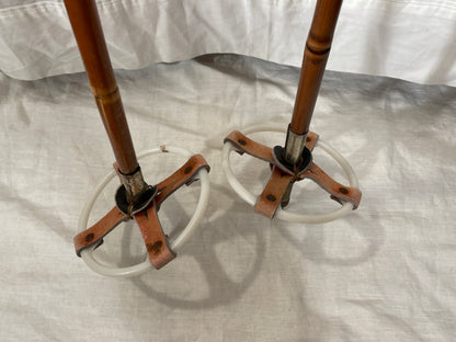 140cm Karhu Bamboo Cross-Country Ski Poles from FINLAND - 1960s