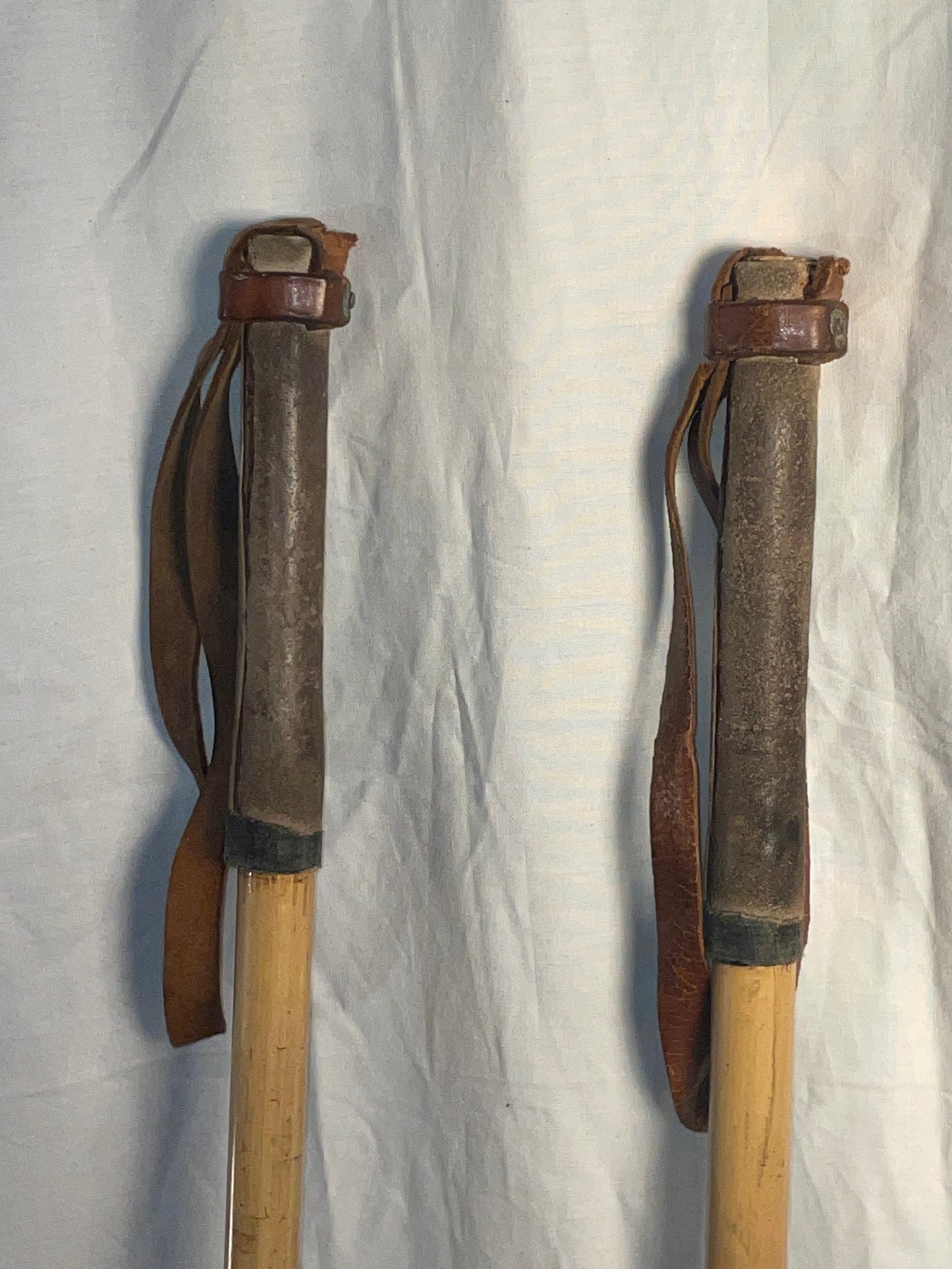 140cm Järvinen Bamboo Cross-Country Ski Poles - late 1960s - FINLAND - SOLID