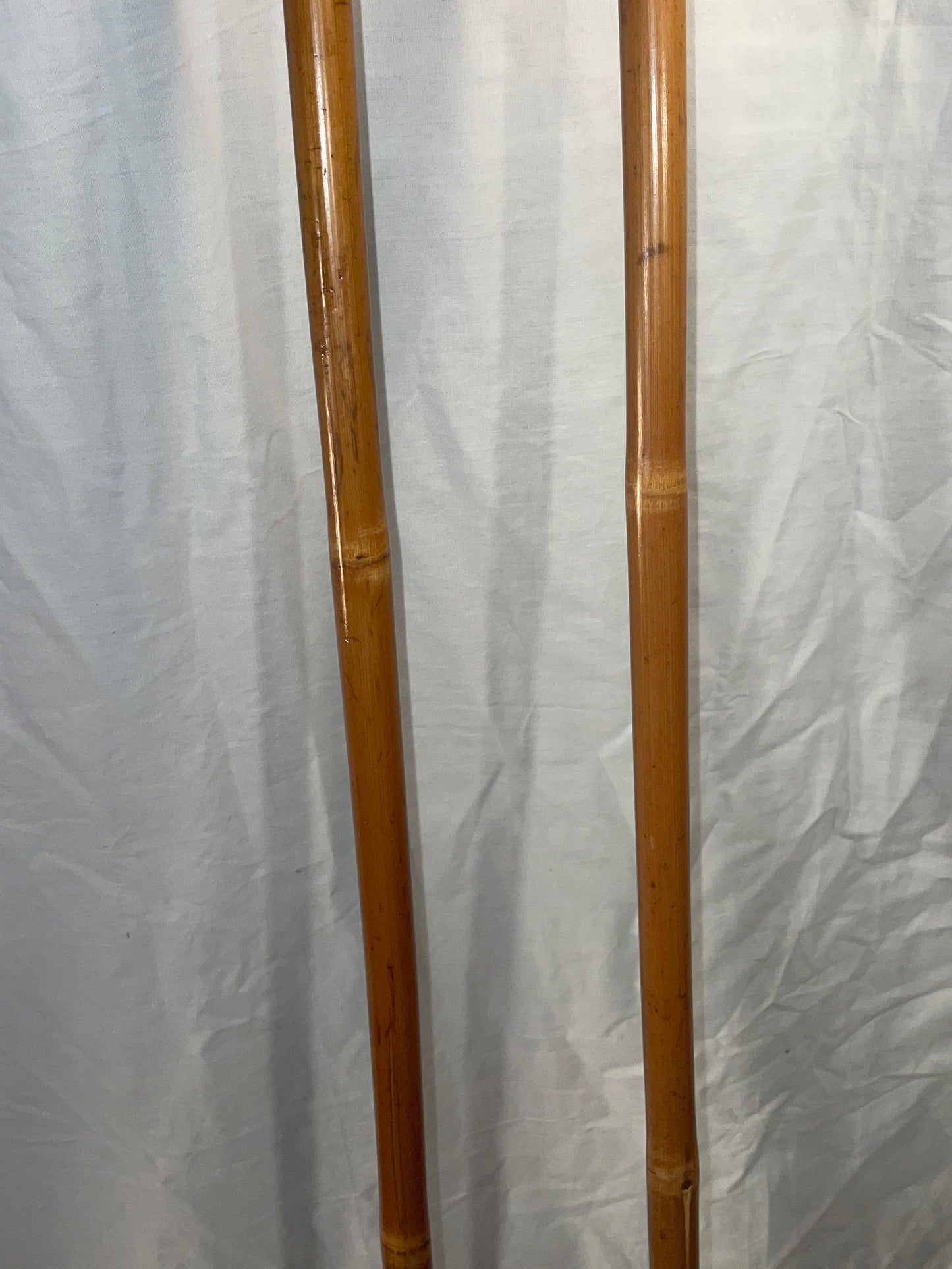 140cm Gresvig Norwegian Cross-Country Ski Poles - Bamboo/Leather