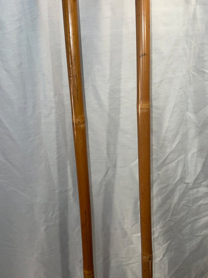 140cm Gresvig Norwegian Cross-Country Ski Poles - Bamboo/Leather