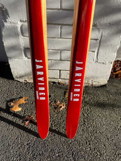 215cm Esko Järvinen Wood Cross-Country Racing Skis - Early 70s - Birch/Hickory