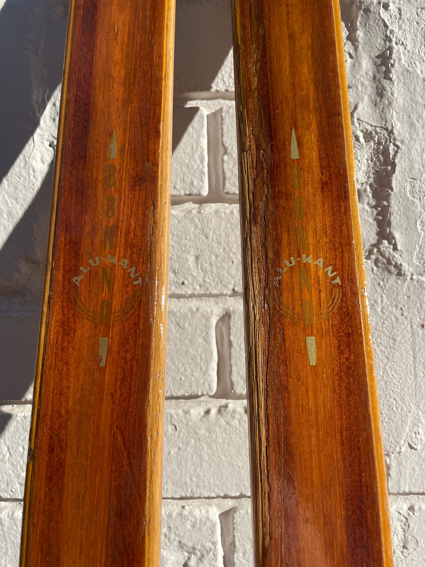 205cm Bonna of Norway "Alukant" Early 1960s Off-Track Cross-Country Skis - Skiing History!!!