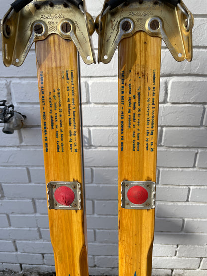200cm Bonna 1800 Wood Cross-Country Skis - Early 1970s - from NORWAY!