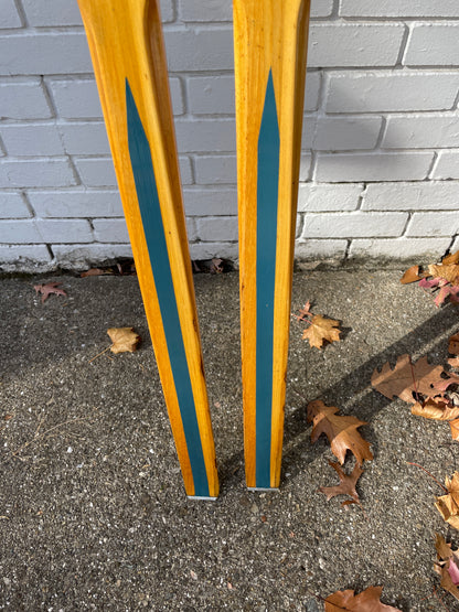 200cm Bonna 1800 Wood Cross-Country Skis - Early 1970s - from NORWAY!