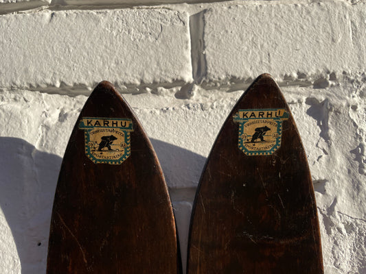 180cm Karhu of Finland Vintage-Retro-Really Old Wood Cross-Country Skis