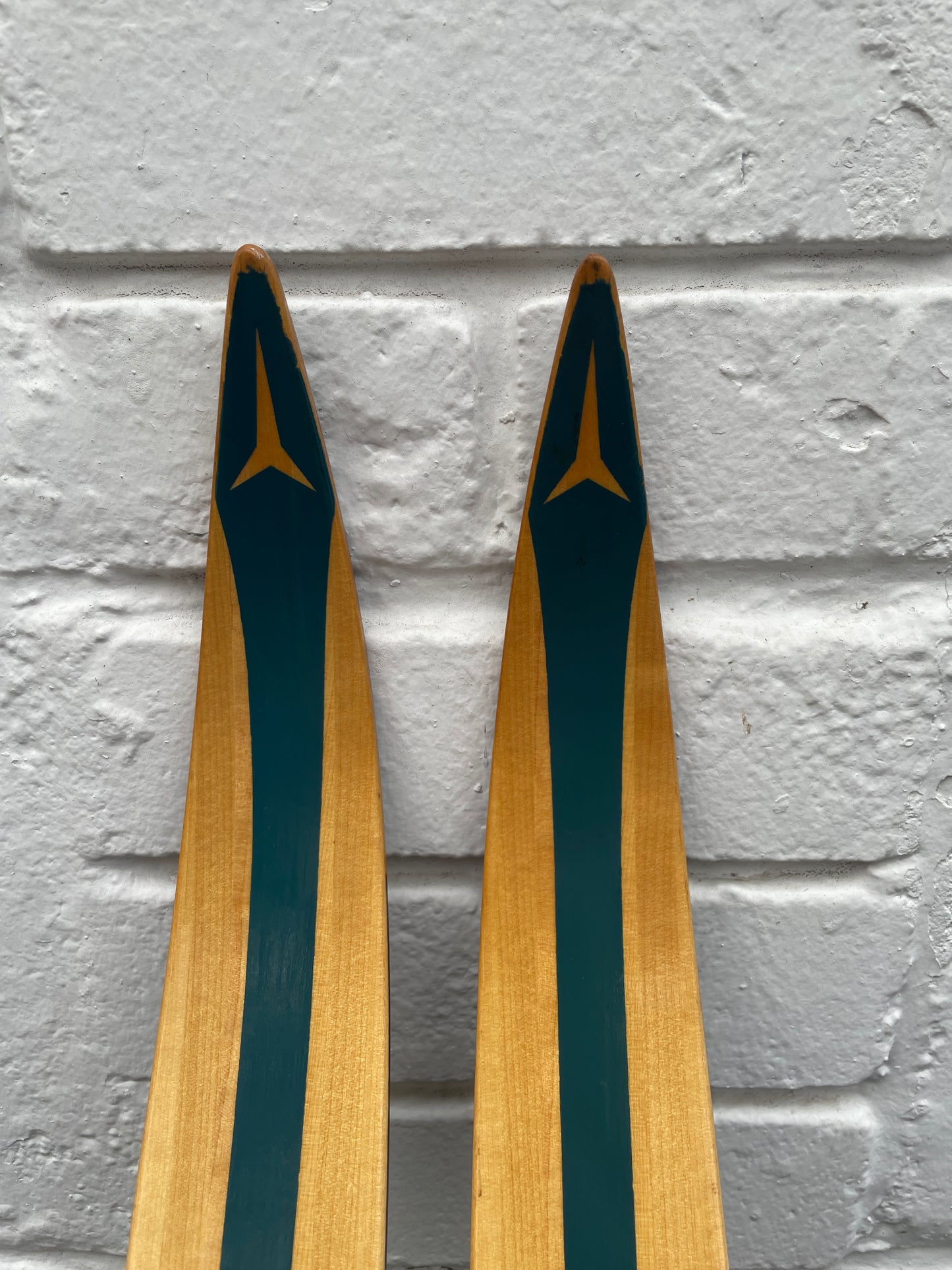 195cm Blå-Skia Wood Nordic Racing Skis - Early 1970s - Completely Unused - RARE BALSA CORE!!!