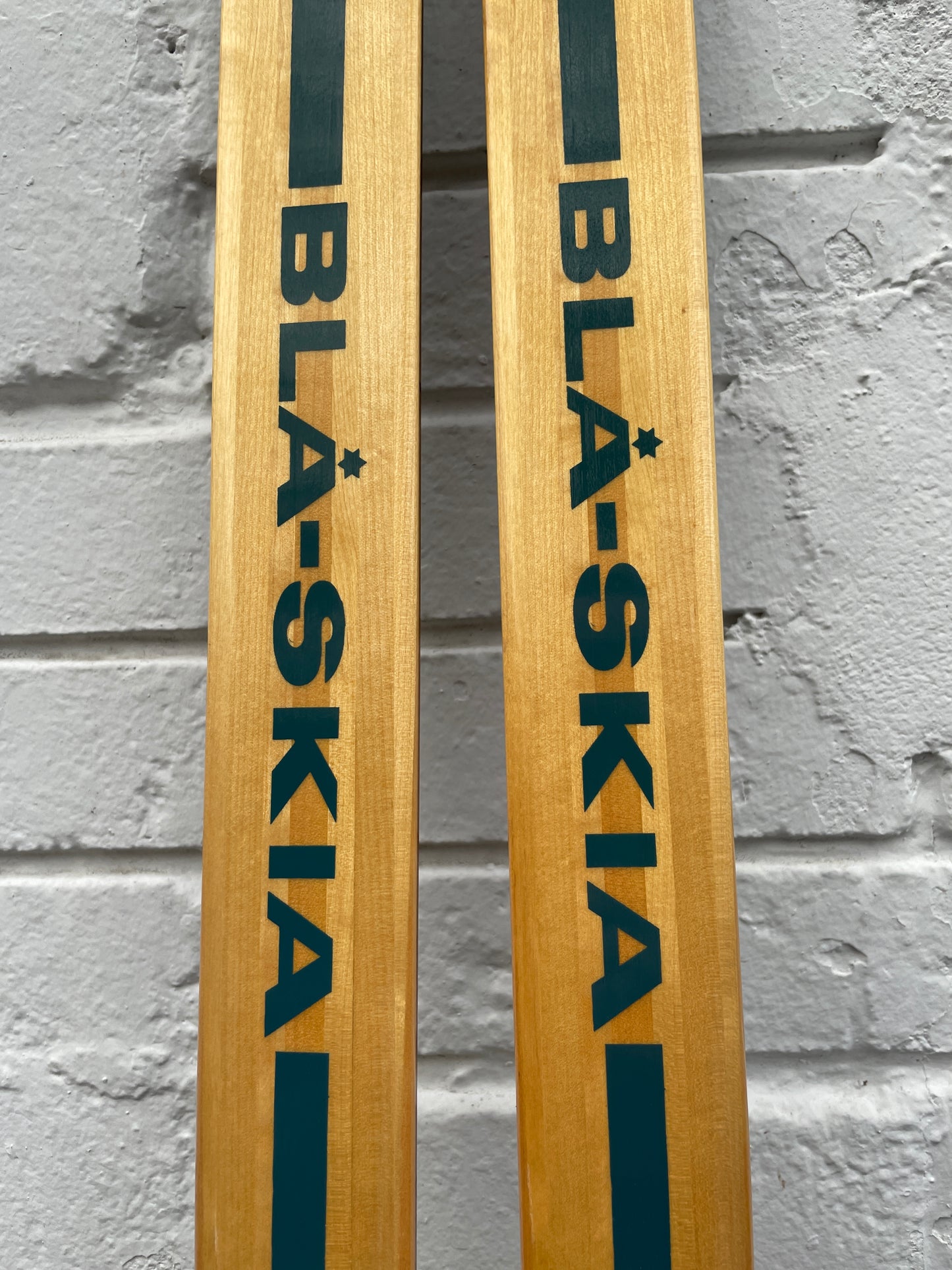 195cm Blå-Skia Wood Nordic Racing Skis - Early 1970s - Completely Unused - RARE BALSA CORE!!!