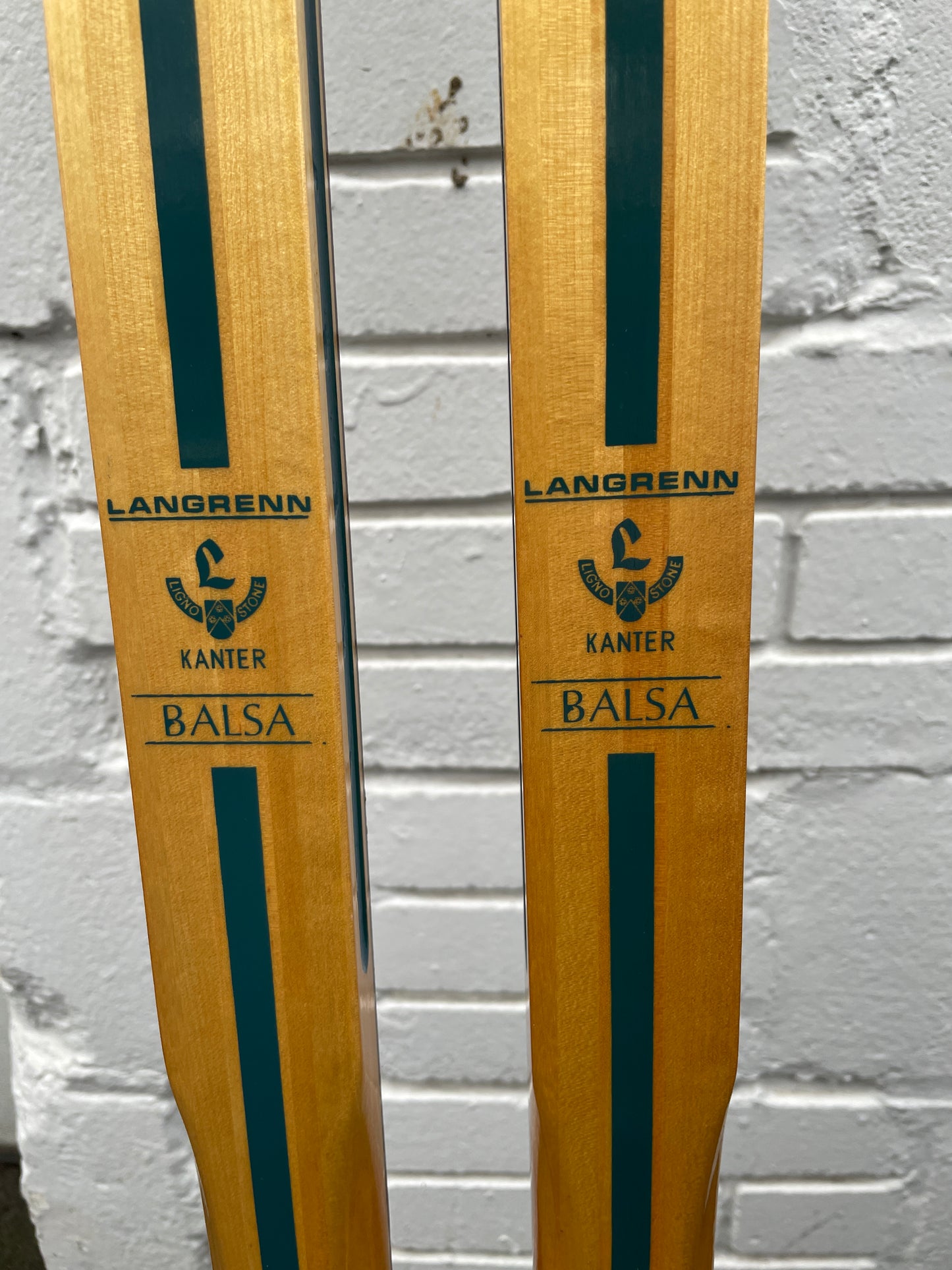 195cm Blå-Skia Wood Nordic Racing Skis - Early 1970s - Completely Unused - RARE BALSA CORE!!!