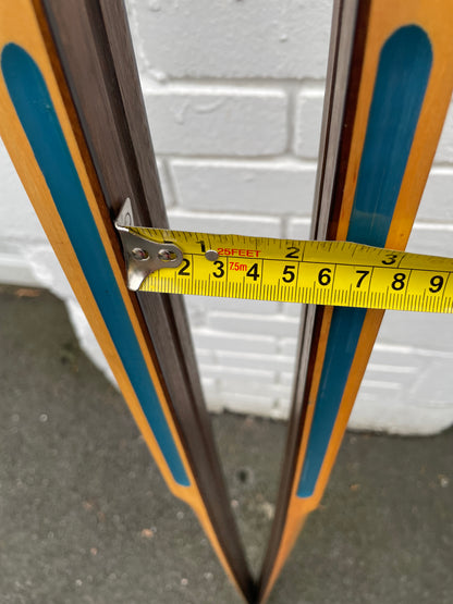 195cm Blå-Skia Wood Nordic Racing Skis - Early 1970s - Completely Unused - RARE BALSA CORE!!!