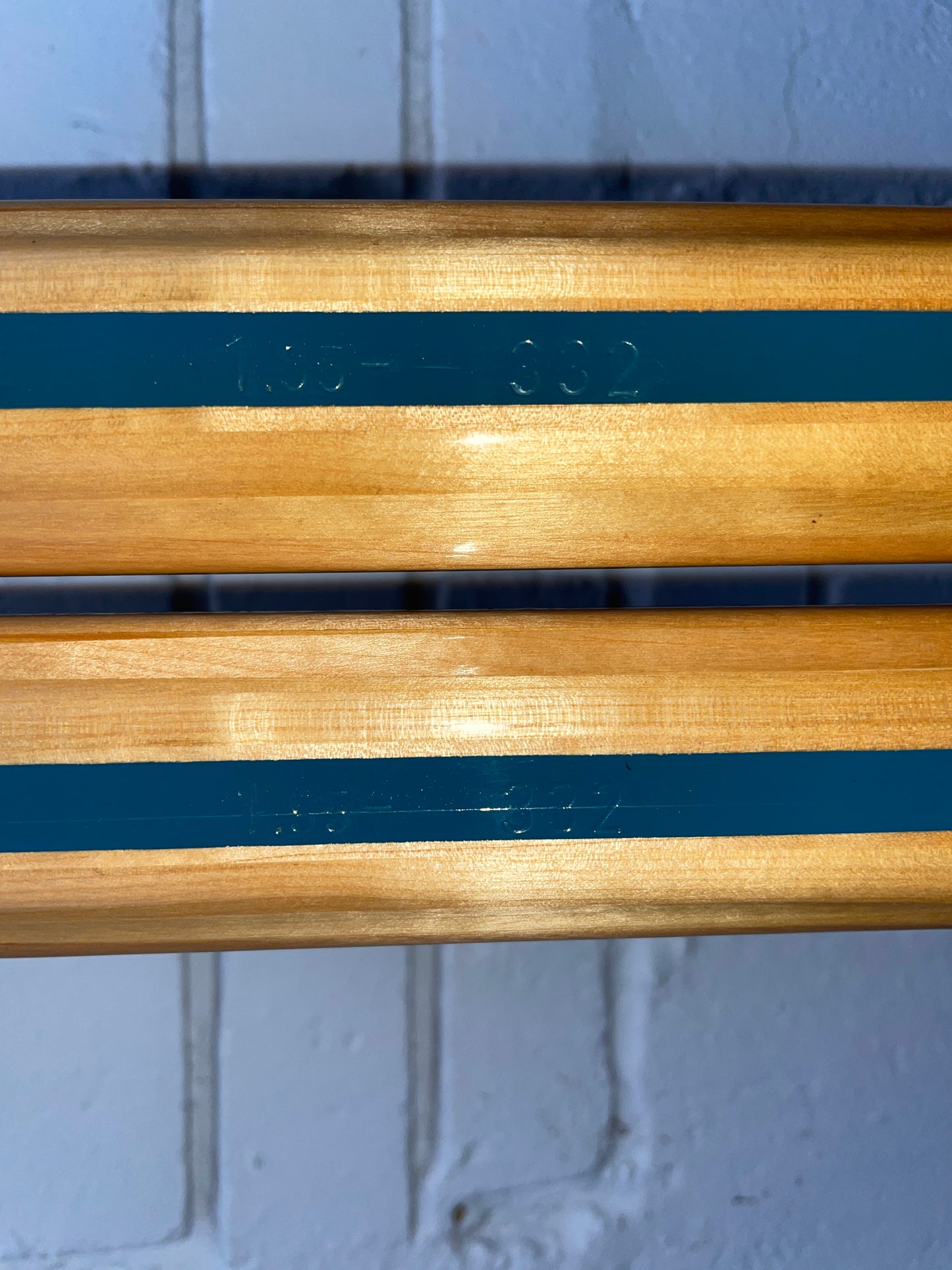195cm Blå-Skia Wood Nordic Racing Skis - Early 1970s - Completely Unused - RARE BALSA CORE!!!