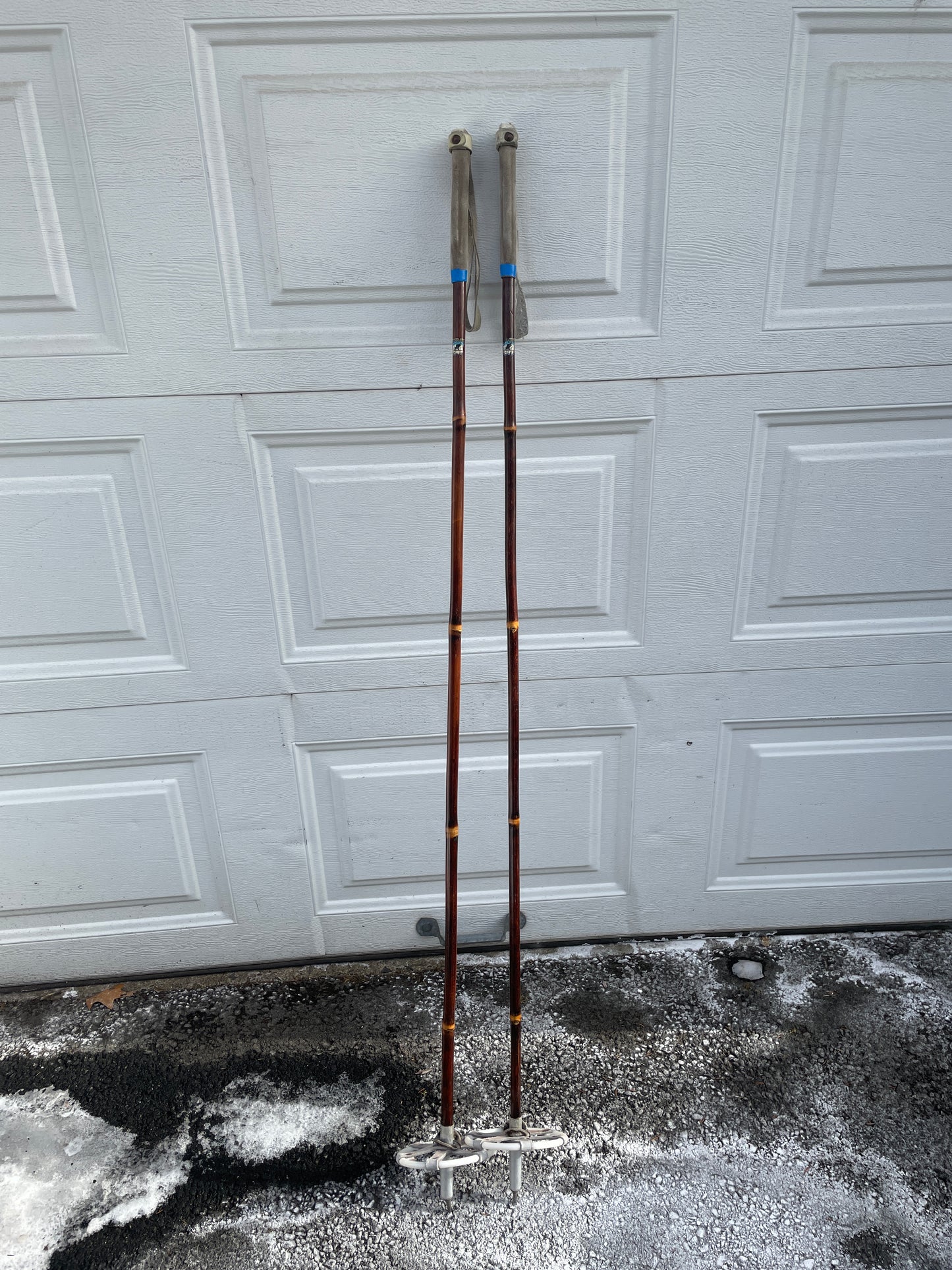 130cm Karhu Bamboo Cross-Country Ski Poles from FINLAND - Brown Colour - Neat-o Cool Decals!!!