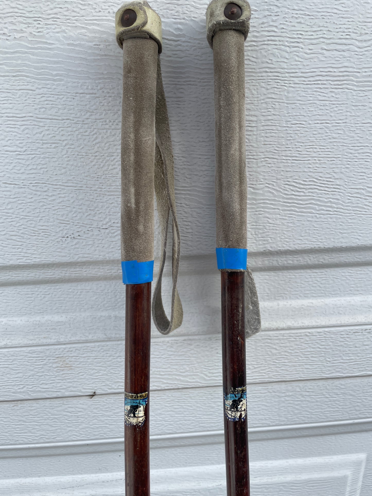 130cm Karhu Bamboo Cross-Country Ski Poles from FINLAND - Brown Colour - Neat-o Cool Decals!!!