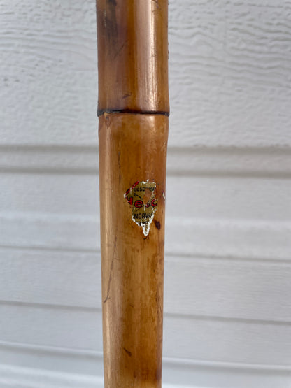 140cm Vintage Cross-Country Ski Poles from Norway - Beefy Leather/Wicker Baskets - Time Piece!!!