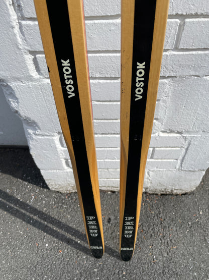 190cm Visu "Extra" 1970s Wood Cross-Country Racing Skis - from USSR!!!  BRAND NEW