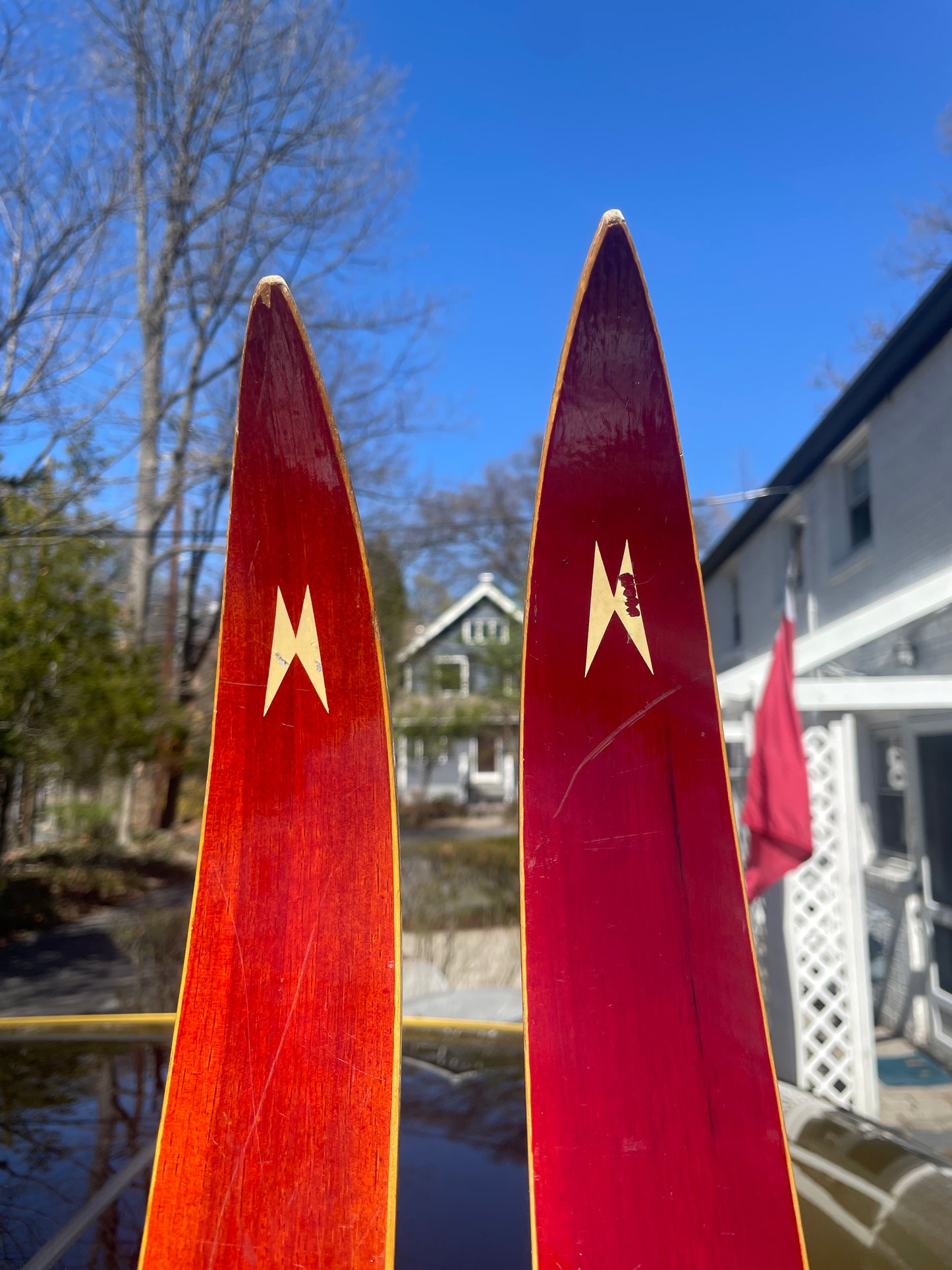 BARGAIN BIN!!! - 215cm Madshus Langrenn early 1970s Wood Cross-Country Skis