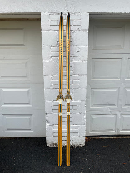 BARGAIN BIN!!! - 200cm Blå-Skia Wood Nordic Racing Skis - "Perma-Gli" Base - Almost Matching!!!