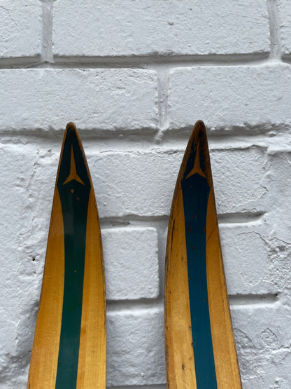 BARGAIN BIN!!! - 200cm Blå-Skia Wood Nordic Racing Skis - "Perma-Gli" Base - Almost Matching!!!