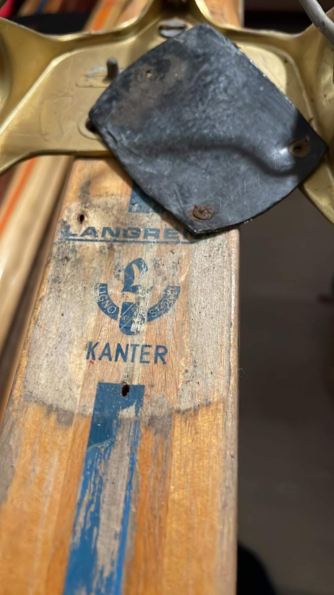 200cm Blå Skia Wood Nordic Racing Skis - Hickory Base - Completely Restored - Originally Sold by Eldar Hagen Oslo