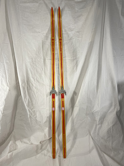 205cm Skilom Model 145 Vintage Wood Cross-Country Racing Skis - RARE