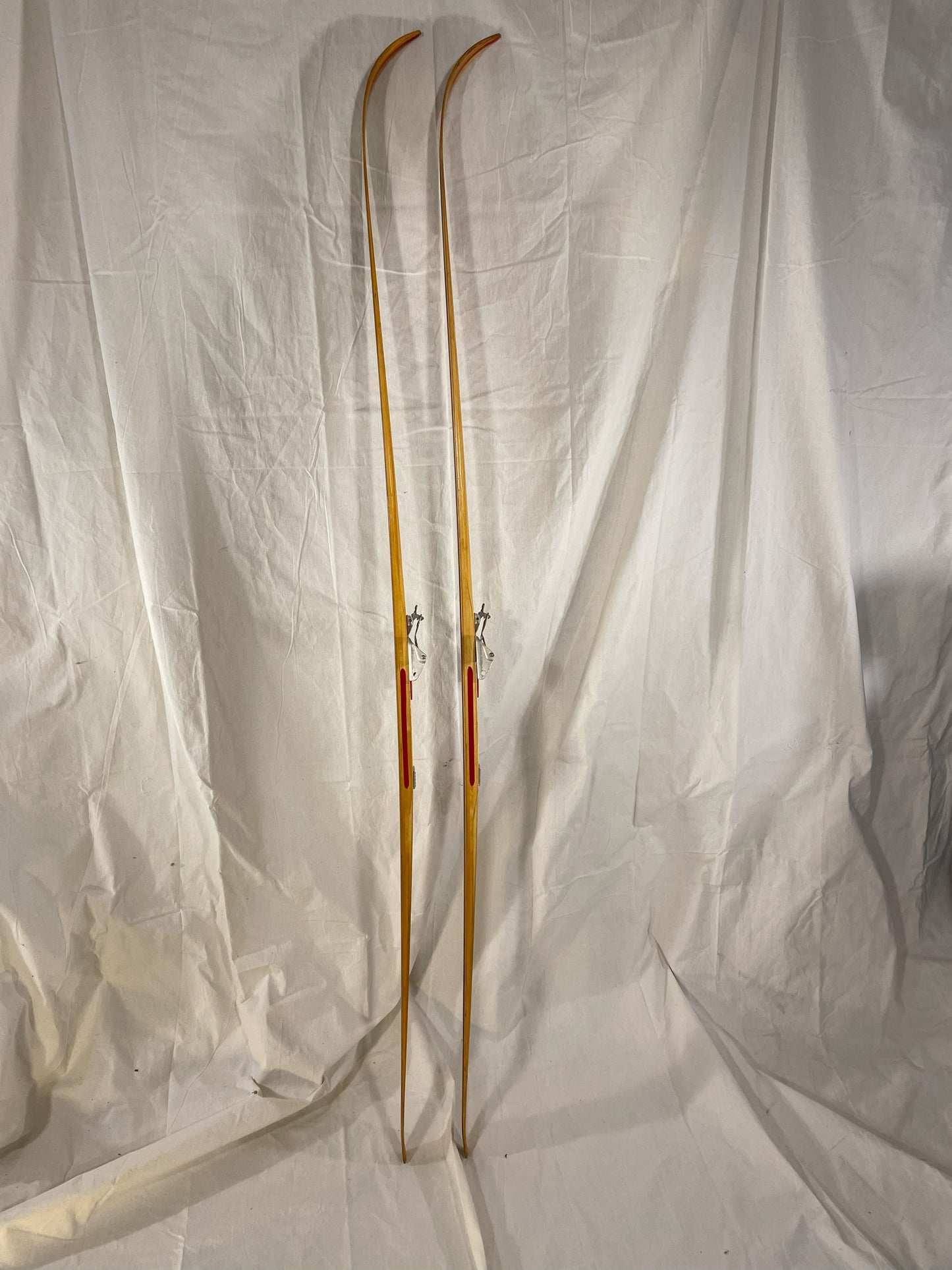205cm Skilom Model 145 Vintage Wood Cross-Country Racing Skis - RARE