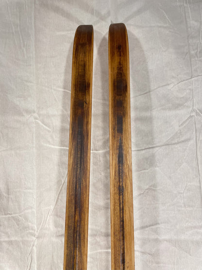 205cm Skilom Model 145 Vintage Wood Cross-Country Racing Skis - RARE