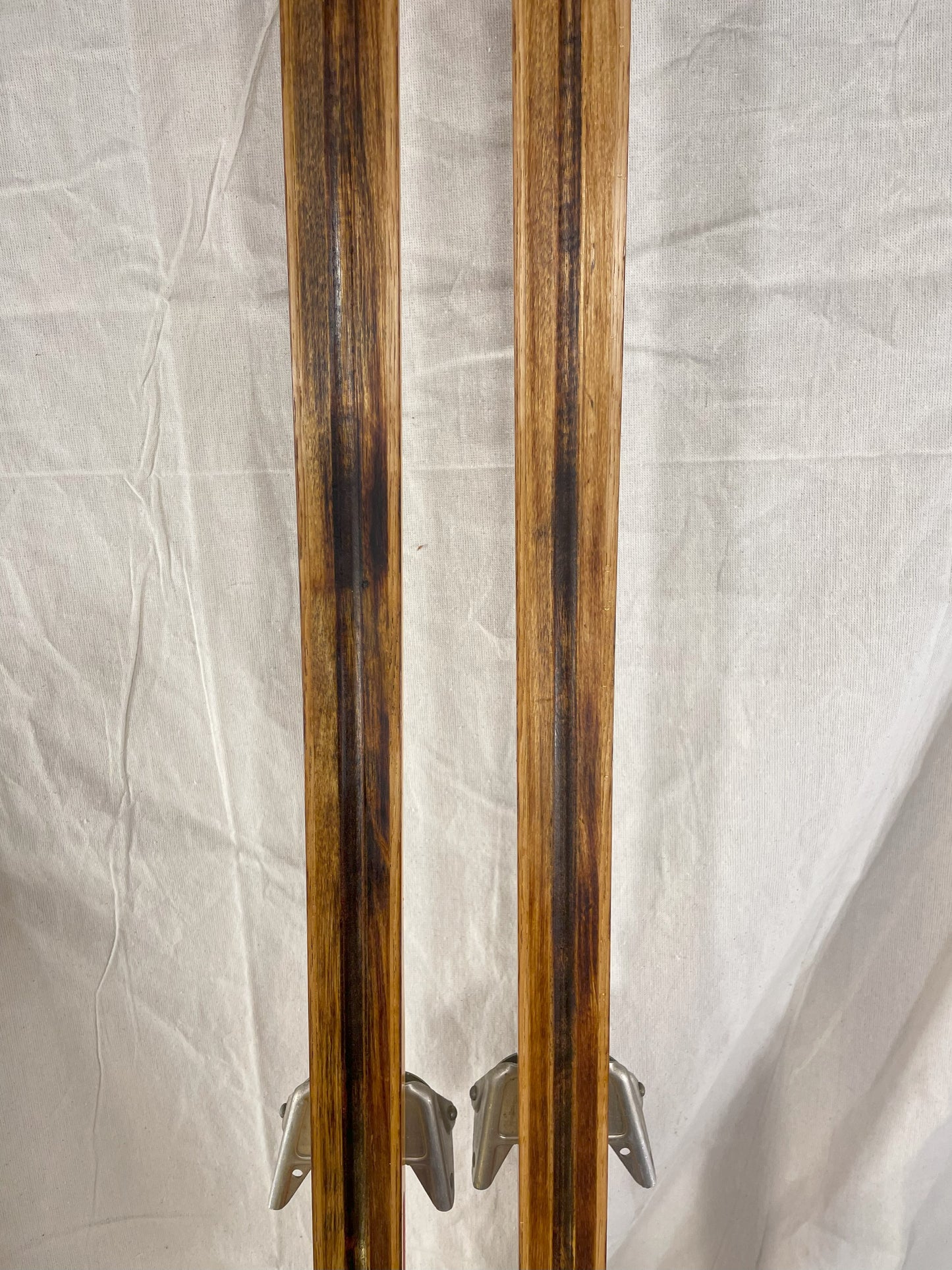 205cm Skilom Model 145 Vintage Wood Cross-Country Racing Skis - RARE