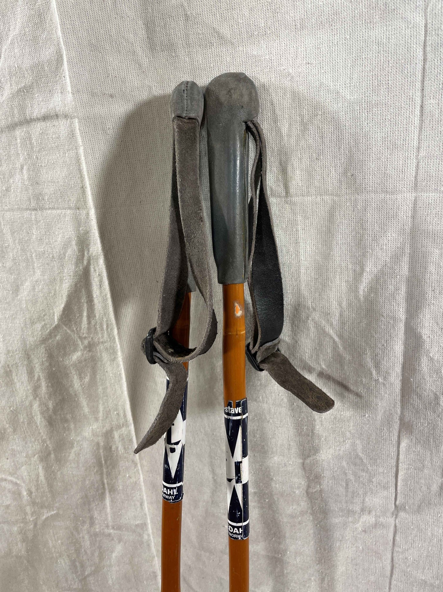 135cm Liljedahl Bamboo Cross-Country Ski Poles - Late 1960s - VM Staven - Cool Highlights!