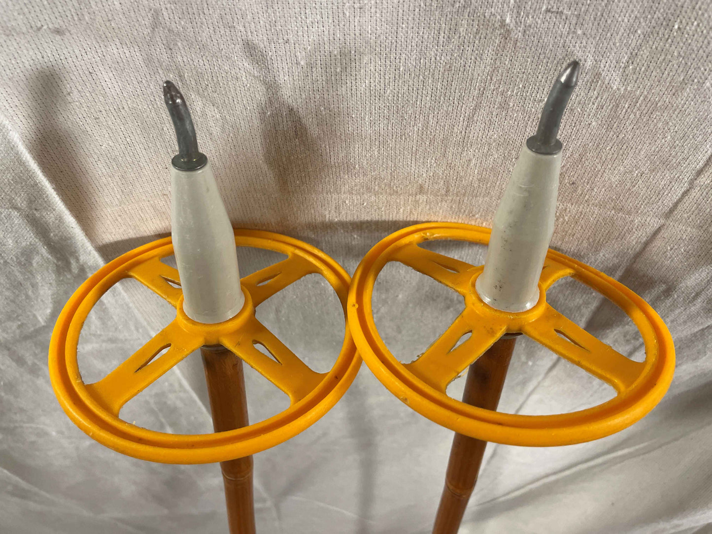 135cm Liljedahl Bamboo Cross-Country Ski Poles - Late 1960s - VM Staven - Cool Highlights!