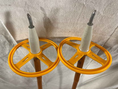 135cm Liljedahl Bamboo Cross-Country Ski Poles - Late 1960s - VM Staven - Cool Highlights!