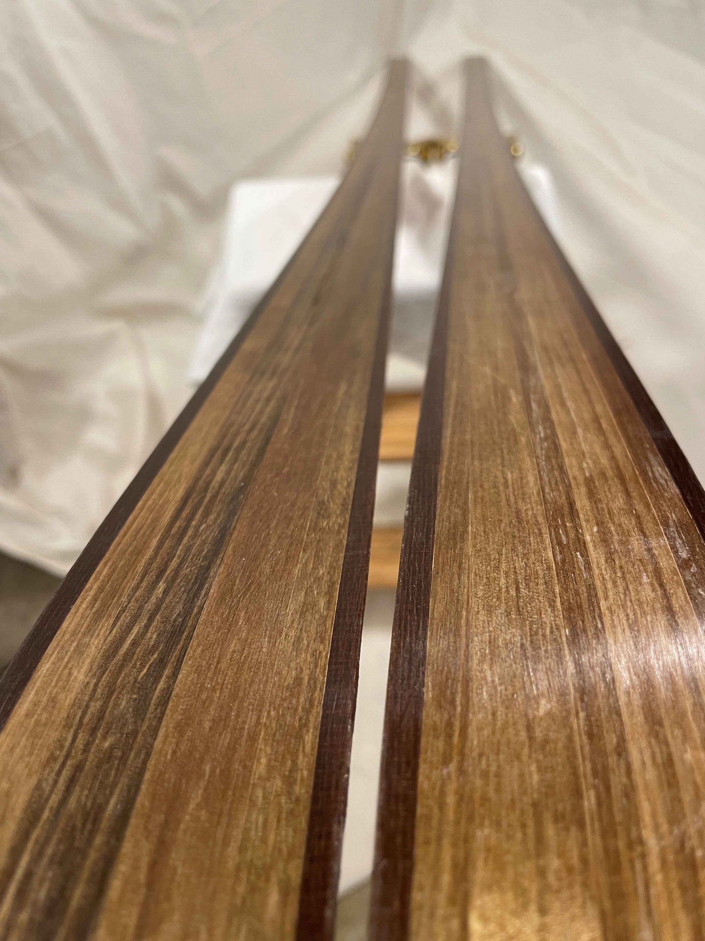 210cm Blå-Skia Wood Nordic Racing Skis - Low-Maintenance Base - Completely Restored - Ready for Snow!