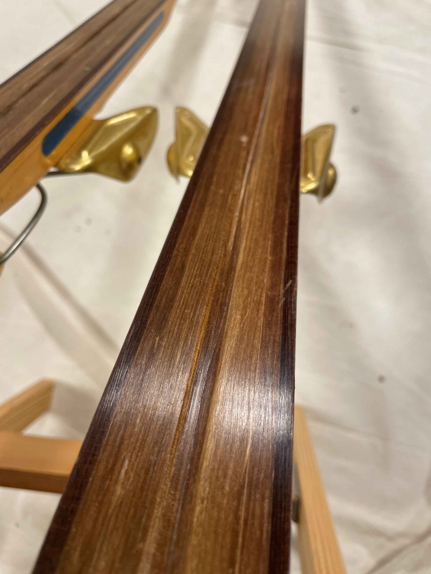 210cm Blå-Skia Wood Nordic Racing Skis - Low-Maintenance Base - Completely Restored - Ready for Snow!
