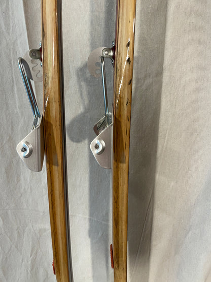 210cm Esko Järvinen Wood Cross-Country Racing Skis - 1974 - Highly Desirable Birch Base