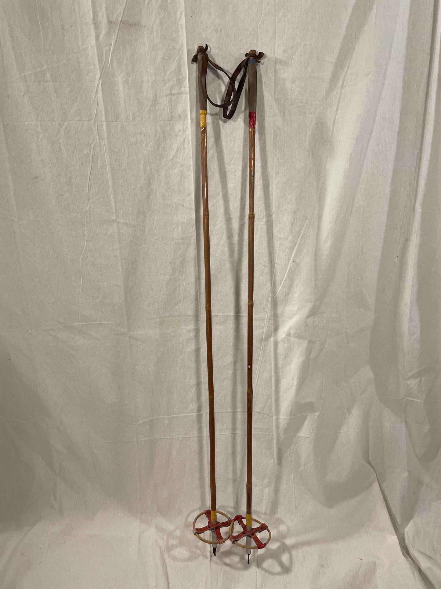 145cm Järvinen "Erikoiskilpa" Bamboo Cross-Country Ski Poles - Finland - mid 1960s