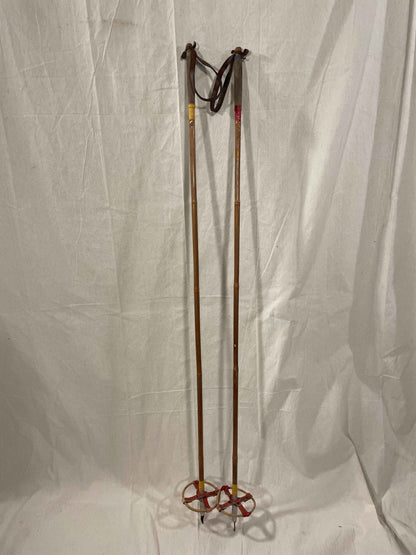145cm Järvinen "Erikoiskilpa" Bamboo Cross-Country Ski Poles - Finland - mid 1960s