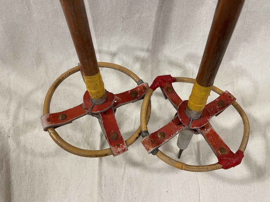 145cm Järvinen "Erikoiskilpa" Bamboo Cross-Country Ski Poles - Finland - mid 1960s