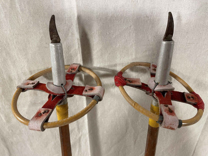 145cm Järvinen "Erikoiskilpa" Bamboo Cross-Country Ski Poles - Finland - mid 1960s