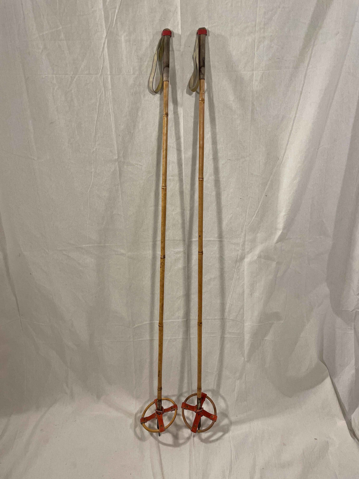 140cm "Korpela" Bamboo Cross-Country Ski Poles - Finland - mid 1960s