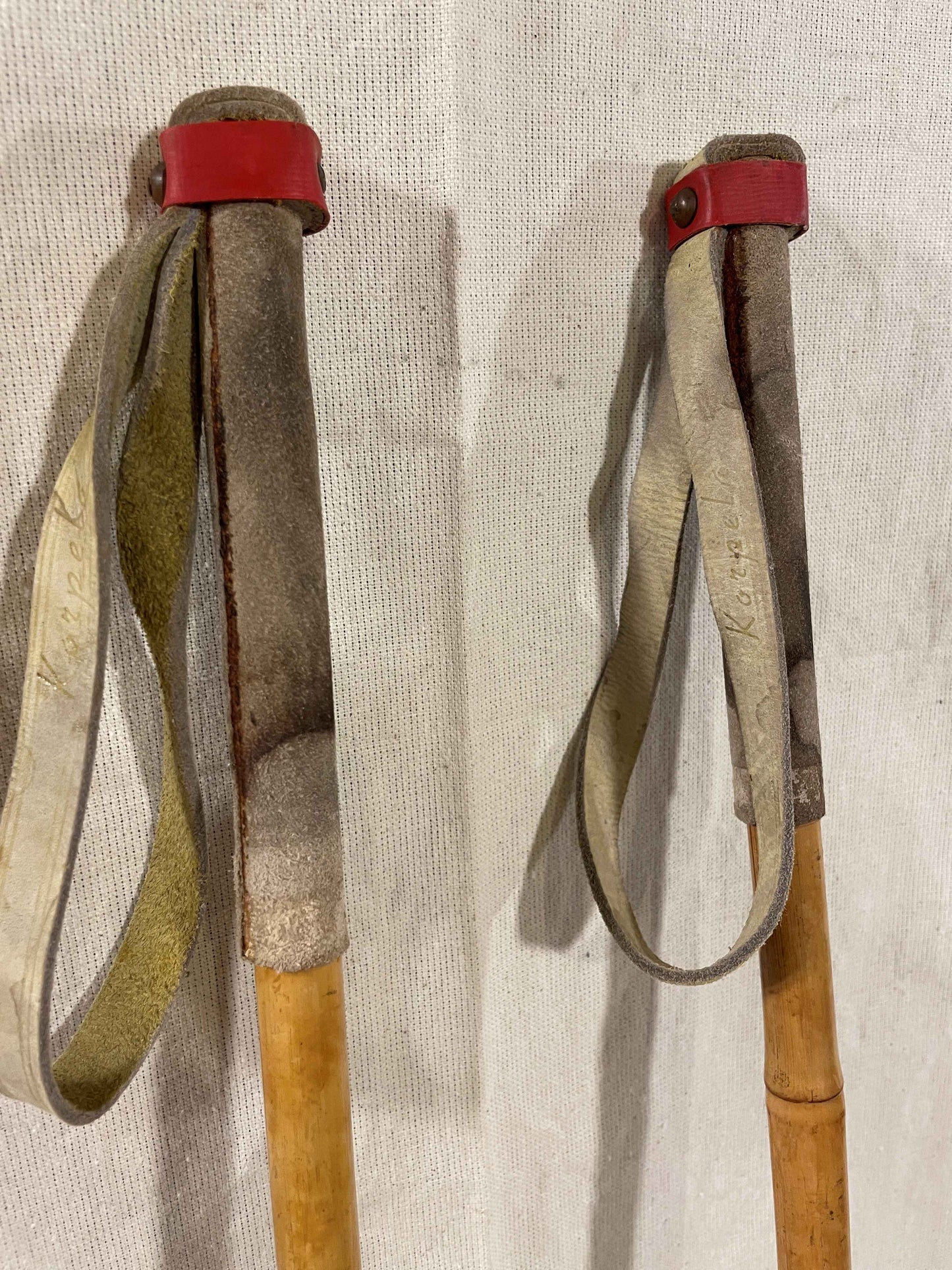 140cm "Korpela" Bamboo Cross-Country Ski Poles - Finland - mid 1960s