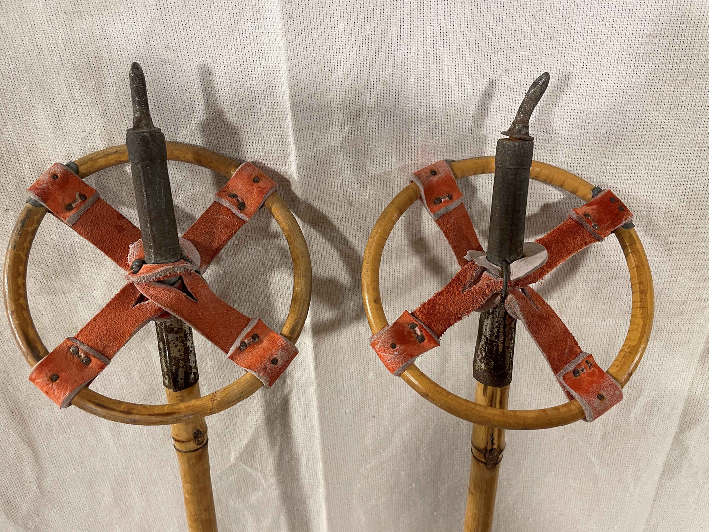 140cm "Korpela" Bamboo Cross-Country Ski Poles - Finland - mid 1960s