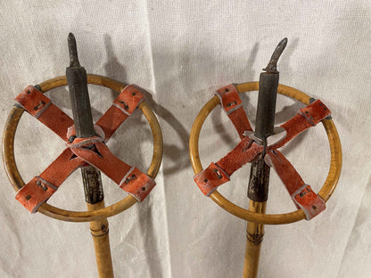 140cm "Korpela" Bamboo Cross-Country Ski Poles - Finland - mid 1960s